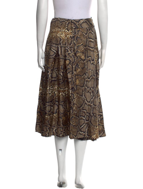 Victoria Beckham Silk Midi Length Skirt