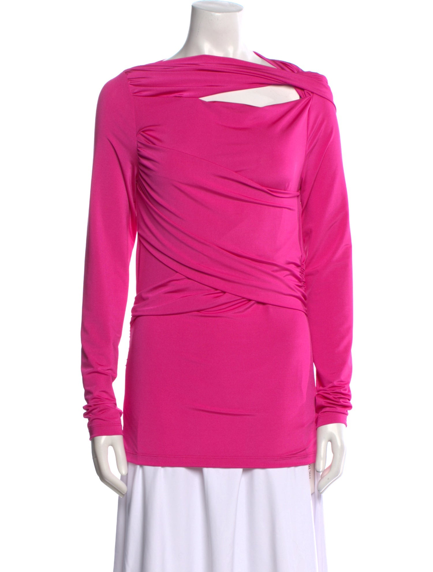 Victoria Beckham Cowl Neck Long Sleeve Top
