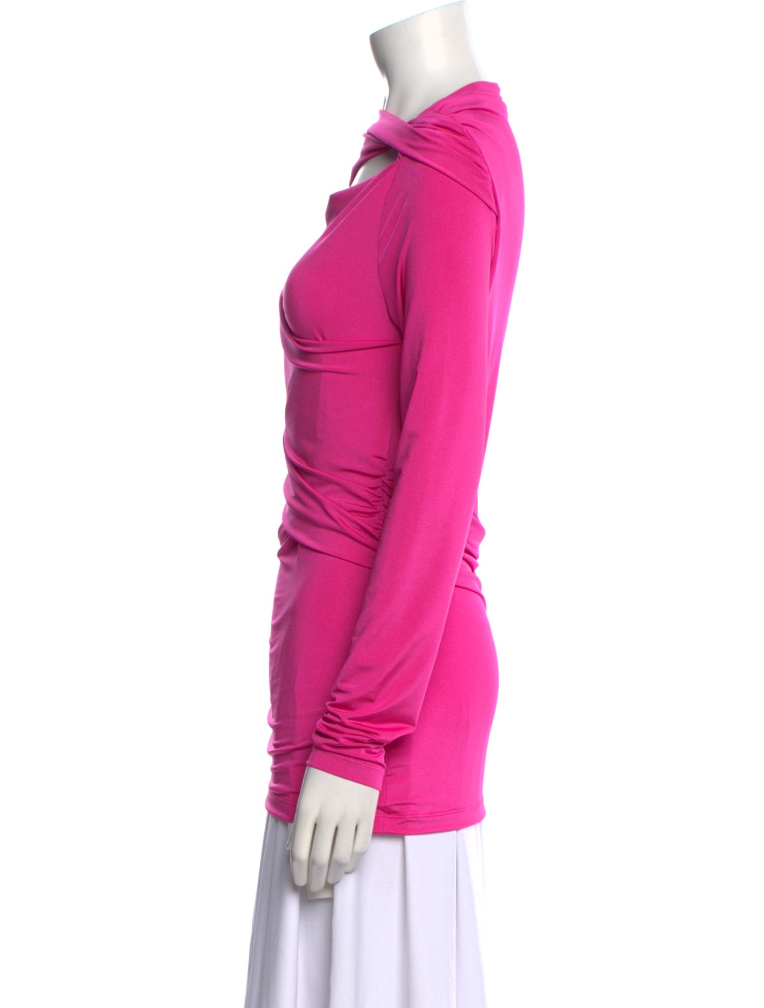 Victoria Beckham Cowl Neck Long Sleeve Top