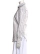 Victoria Beckham Striped Long Sleeve Button-Up Top