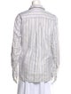 Victoria Beckham Striped Long Sleeve Button-Up Top