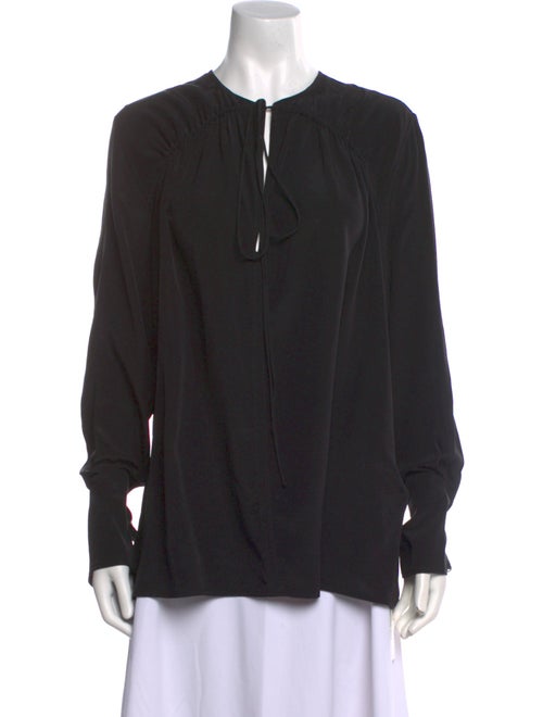 Victoria Beckham Silk Tie Neck Blouse
