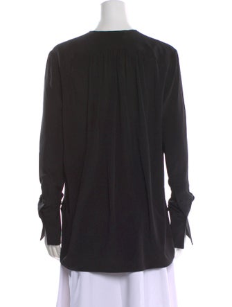 Victoria Beckham Silk Tie Neck Blouse