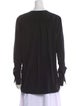 Victoria Beckham Silk Tie Neck Blouse