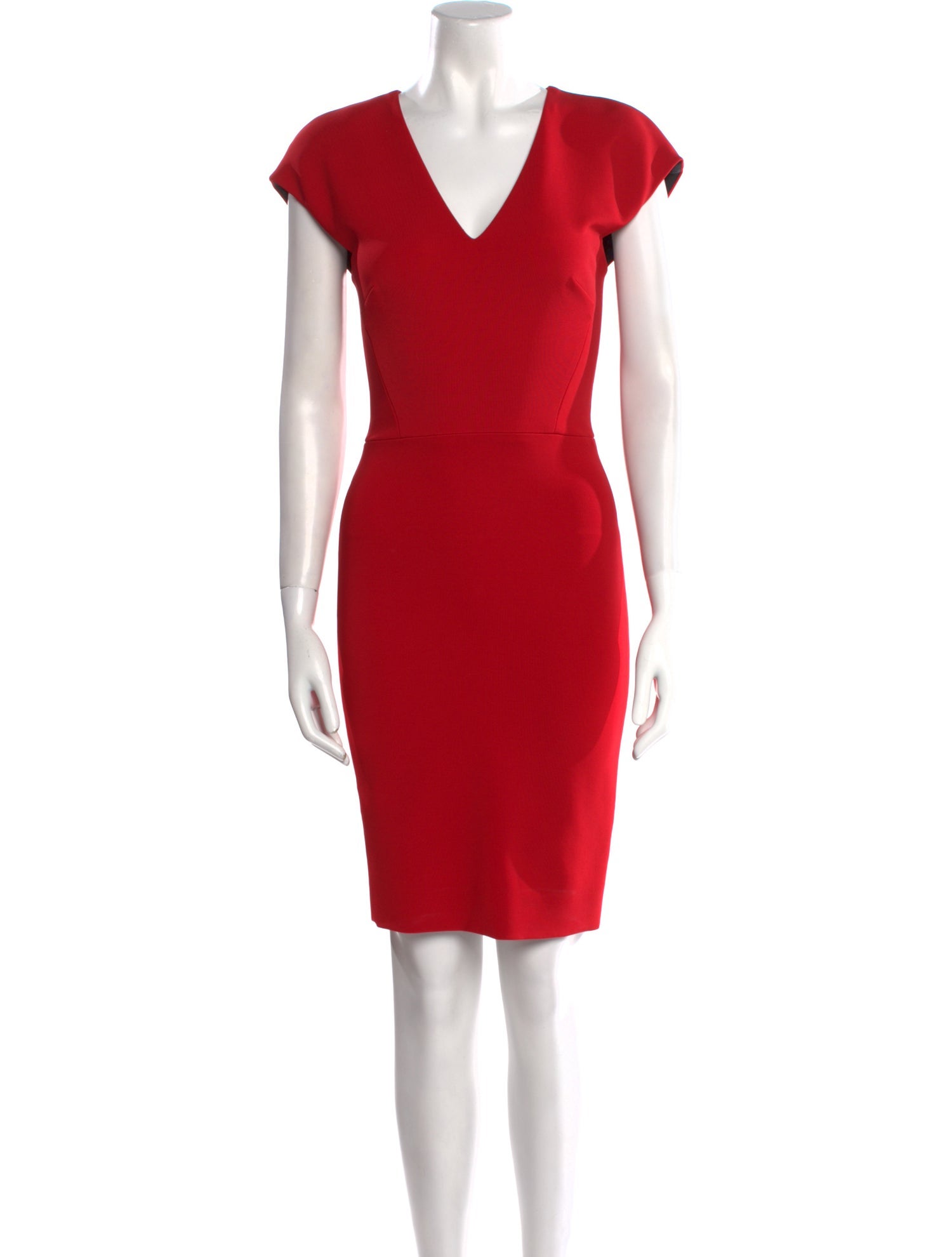Victoria Beckham V-Neck Knee-Length Dress