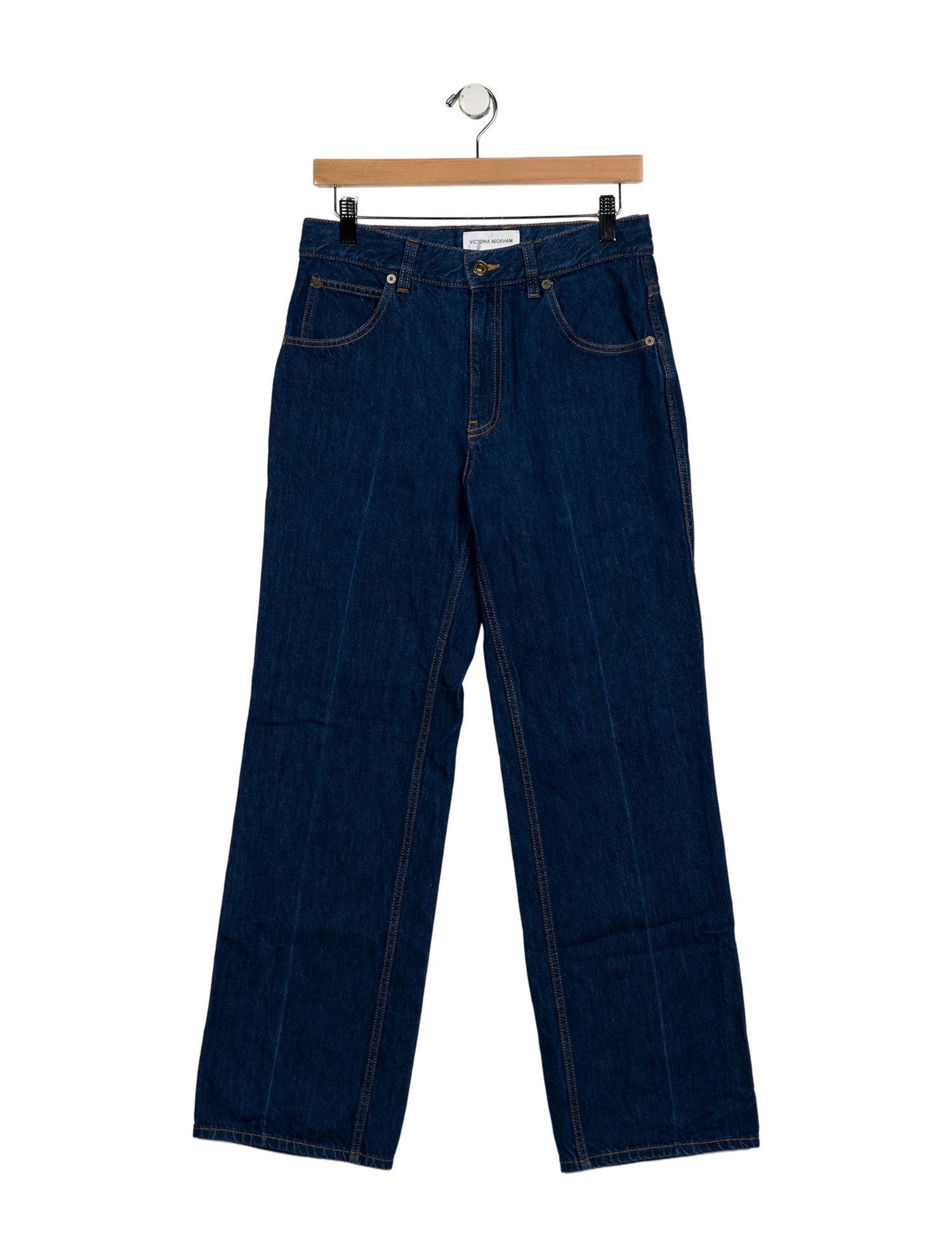 Victoria Beckham Mid-Rise Wide Leg Jeans