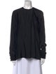 Victoria Beckham Crew Neck Long Sleeve Blouse