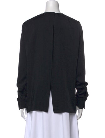Victoria Beckham Crew Neck Long Sleeve Blouse