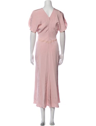 Victoria Beckham Crew Neck Long Dress