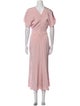Victoria Beckham Crew Neck Long Dress