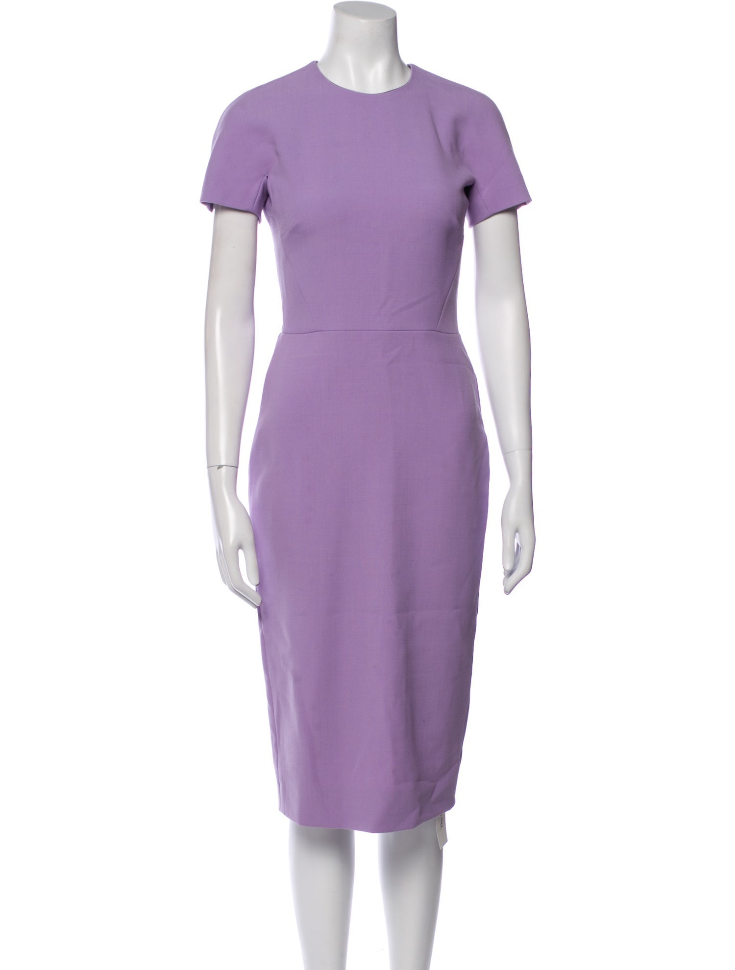 Victoria Beckham Crew Neck Midi Length Dress