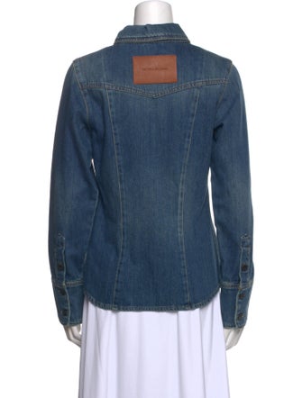 Victoria Beckham Long Sleeve Button-Up Top