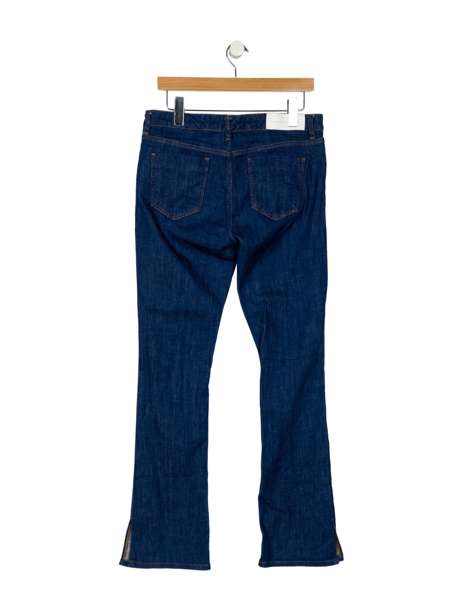 Victoria Beckham Mid-Rise Straight Leg Jeans