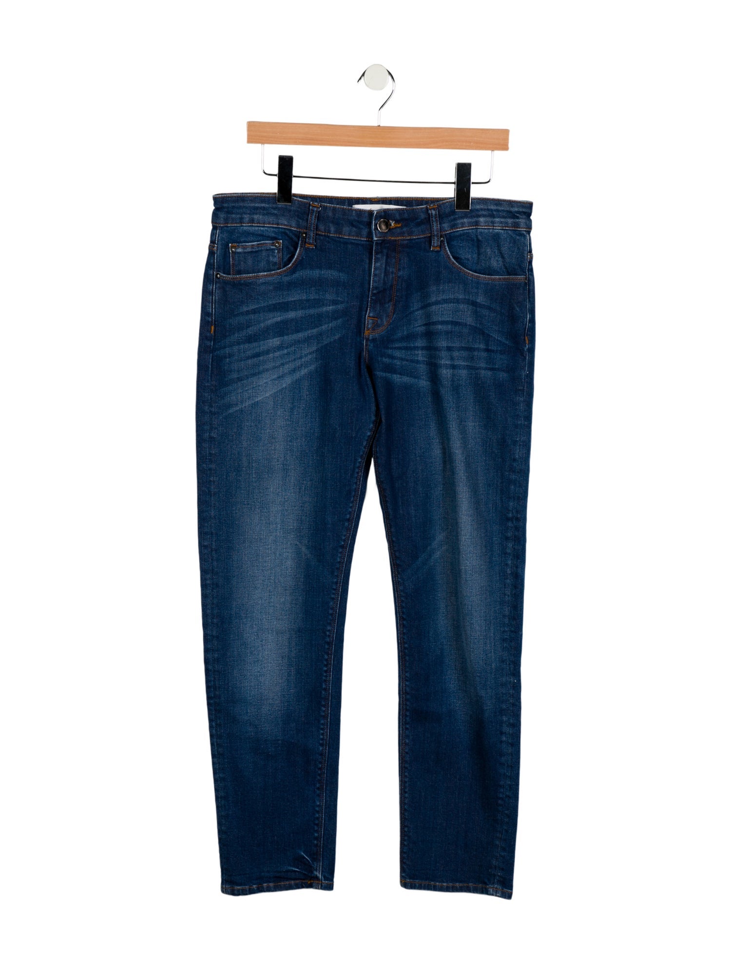 Victoria Beckham Mid-Rise Straight Leg Jeans