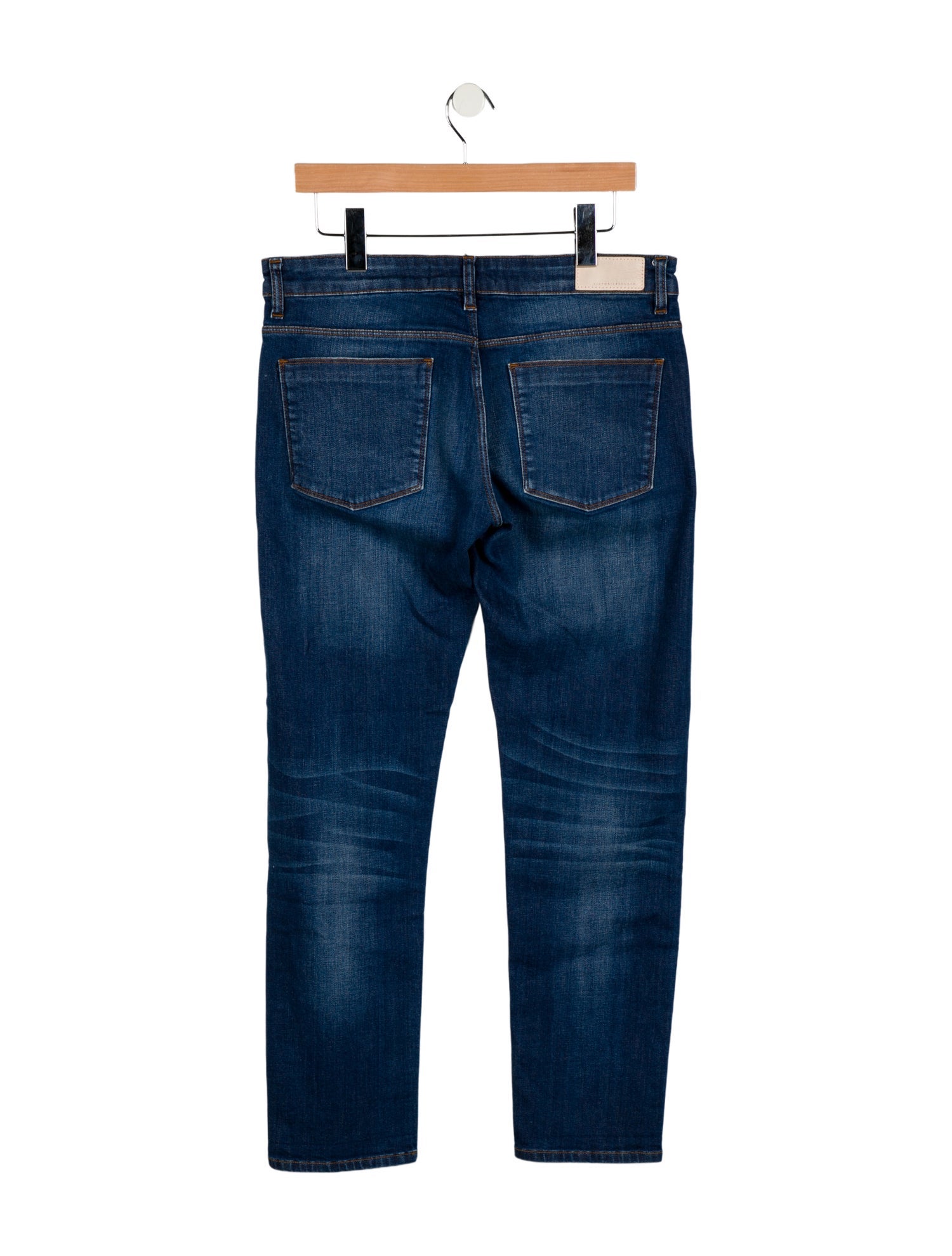 Victoria Beckham Mid-Rise Straight Leg Jeans