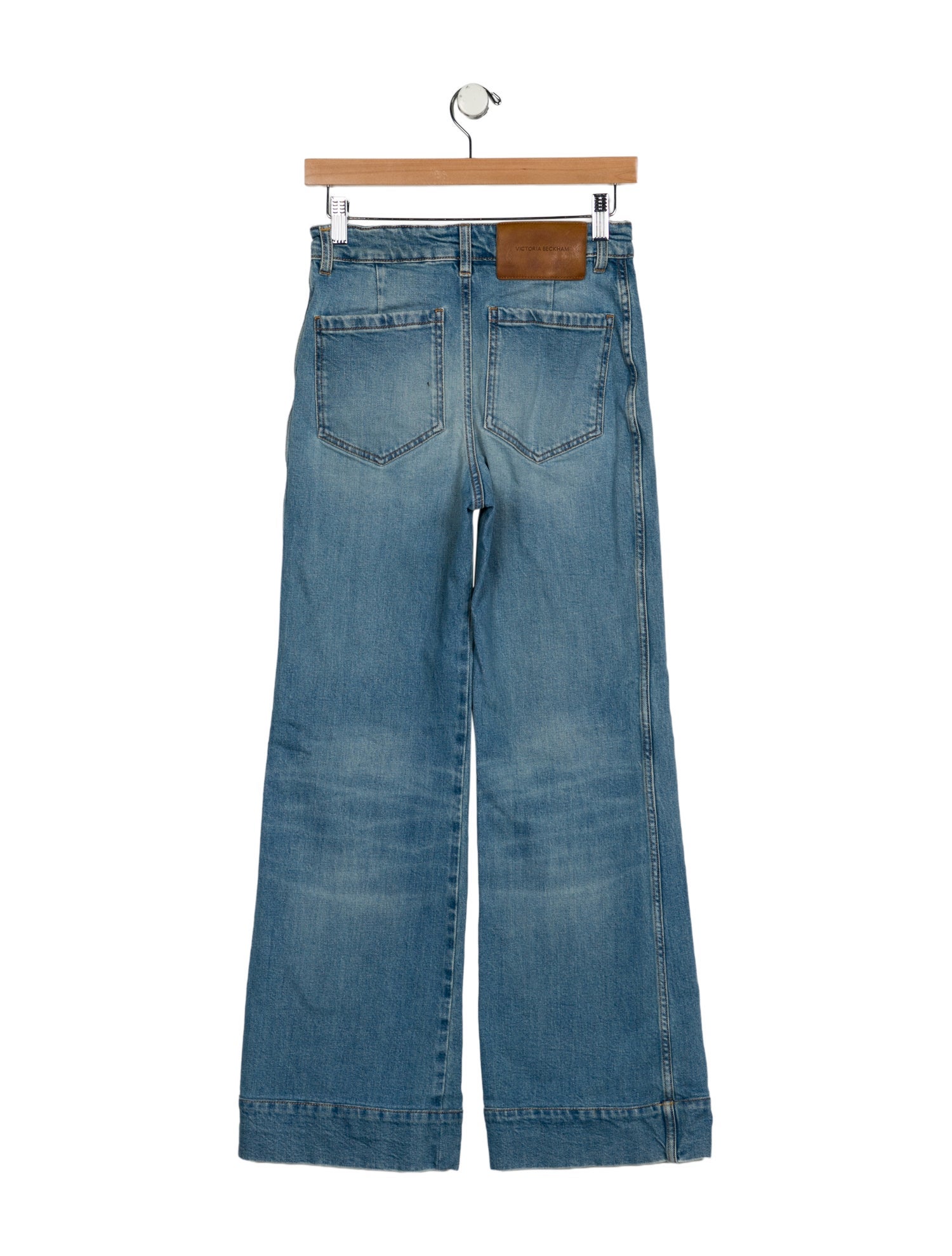 Victoria Beckham Mid-Rise Wide Leg Jeans