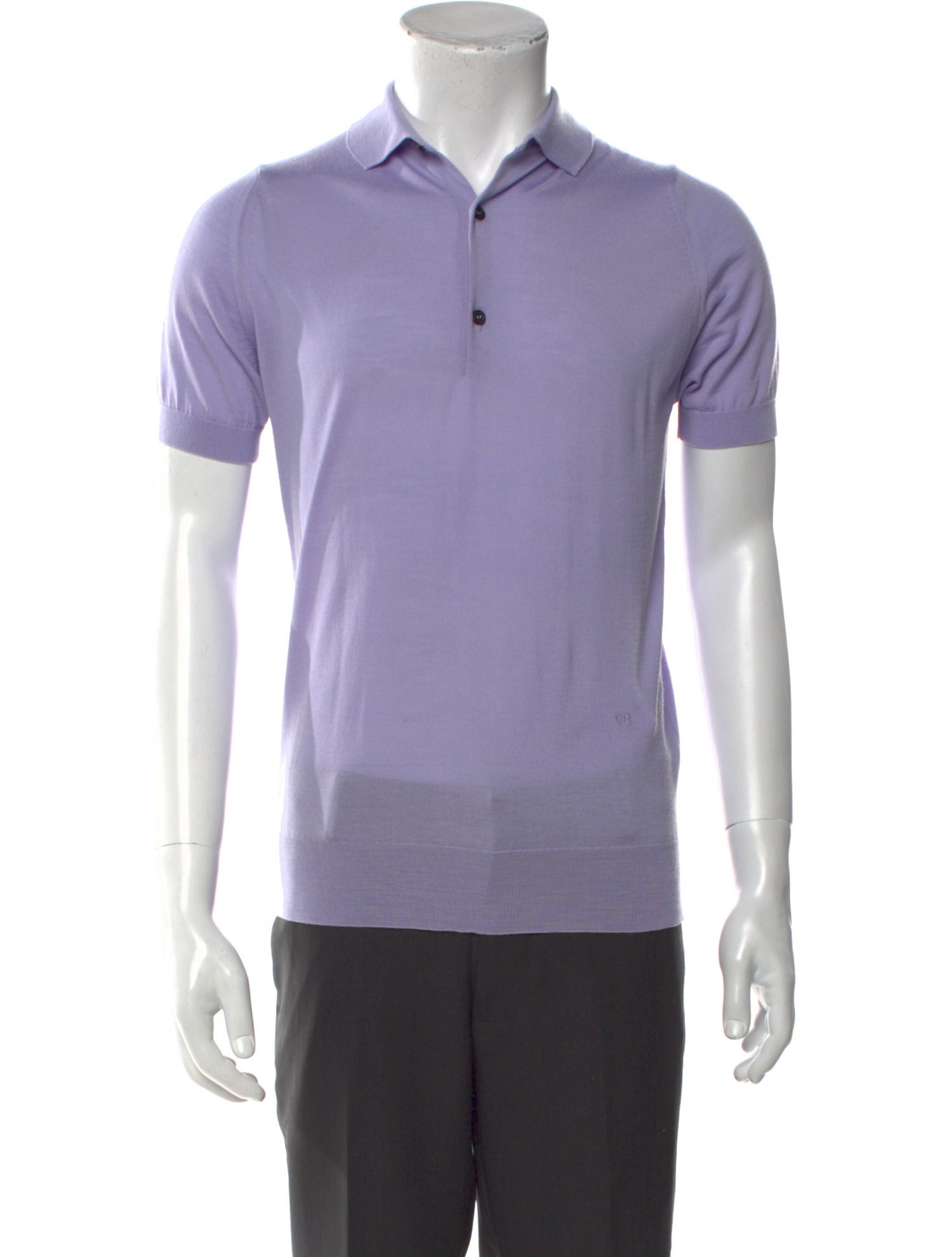 Victoria Beckham Virgin Wool Short Sleeve Shirt