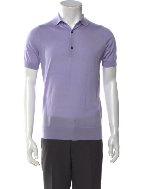 Victoria Beckham Virgin Wool Short Sleeve Shirt
