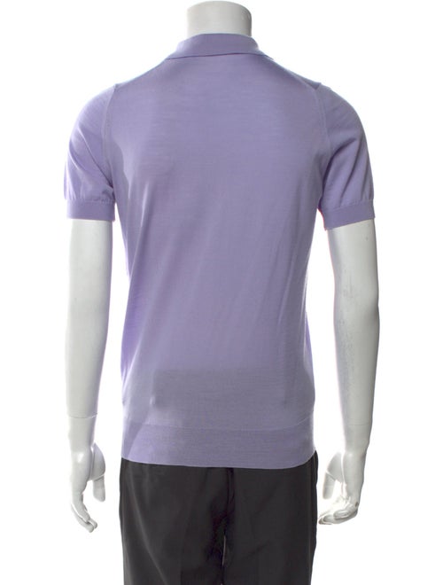 Victoria Beckham Virgin Wool Short Sleeve Shirt