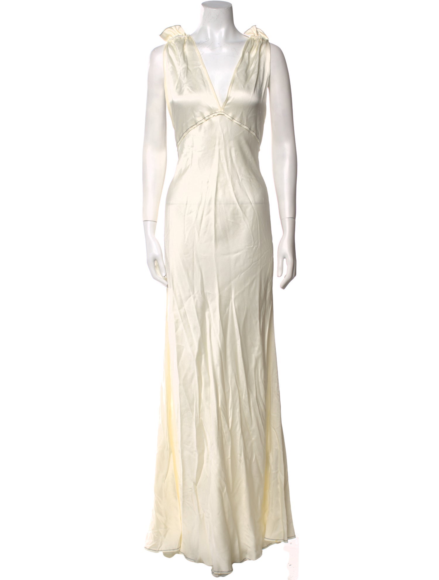 Victoria Beckham V-Neck Long Dress