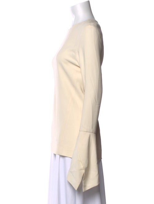 Victoria Beckham Bateau Neckline Long Sleeve Top
