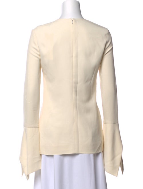 Victoria Beckham Bateau Neckline Long Sleeve Top