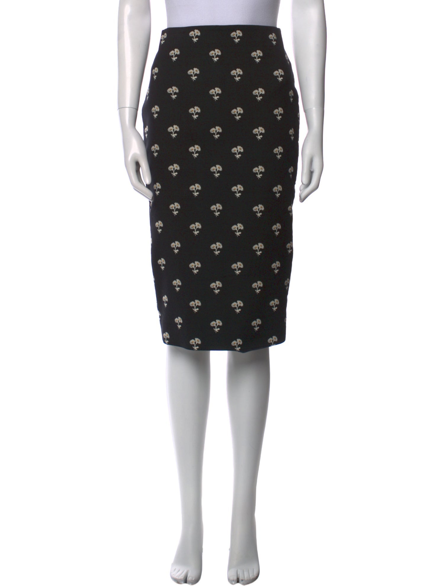 Victoria Beckham Floral Print Knee-Length Skirt