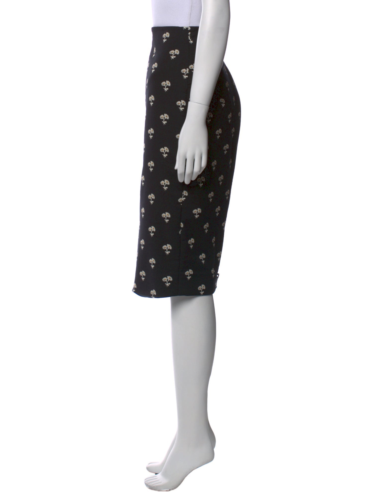 Victoria Beckham Floral Print Knee-Length Skirt