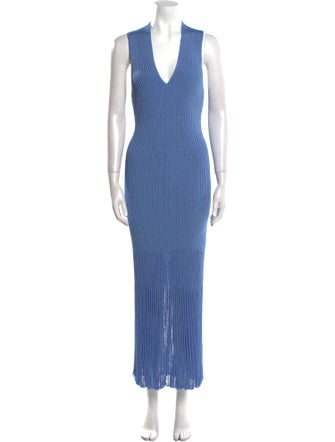 Victoria Beckham Striped Long Dress