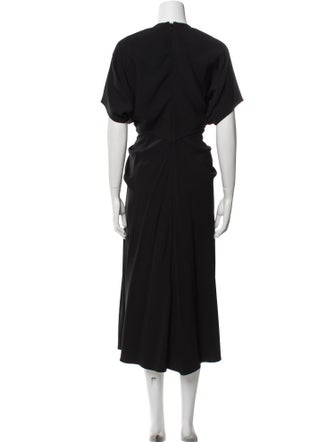 Victoria Beckham Crew Neck Long Dress