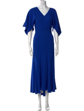 Victoria Beckham V-Neck Midi Length Dress