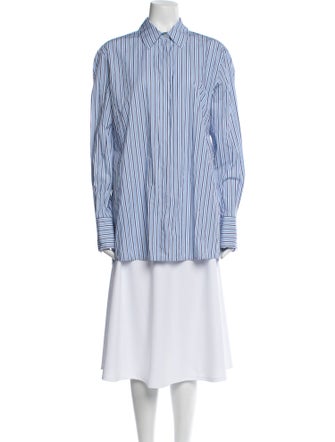 Victoria Beckham Striped Long Sleeve Tunic