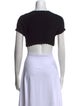 Victoria Beckham Crew Neck Short Sleeve Crop Top