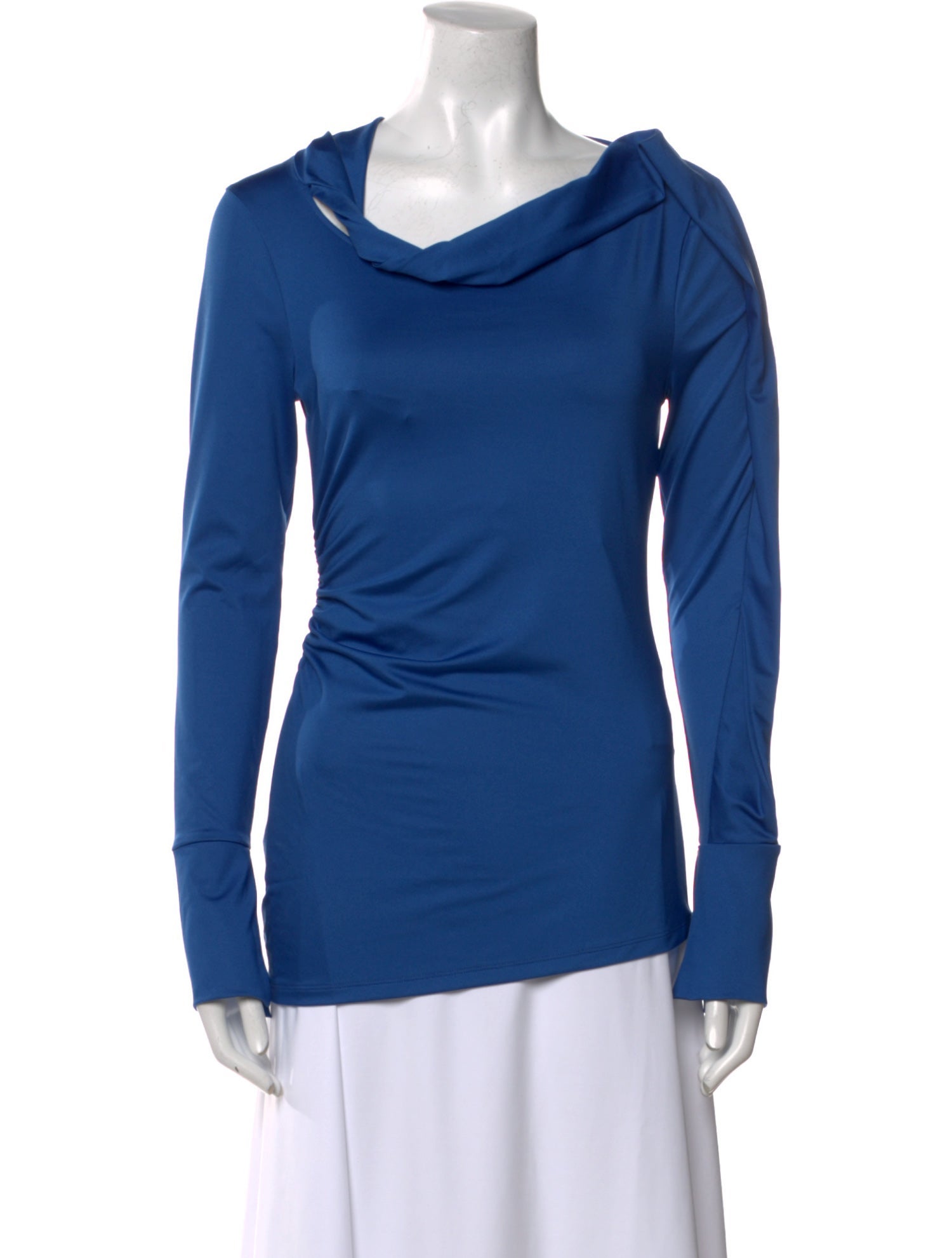 Victoria Beckham Cowl Neck Long Sleeve Top