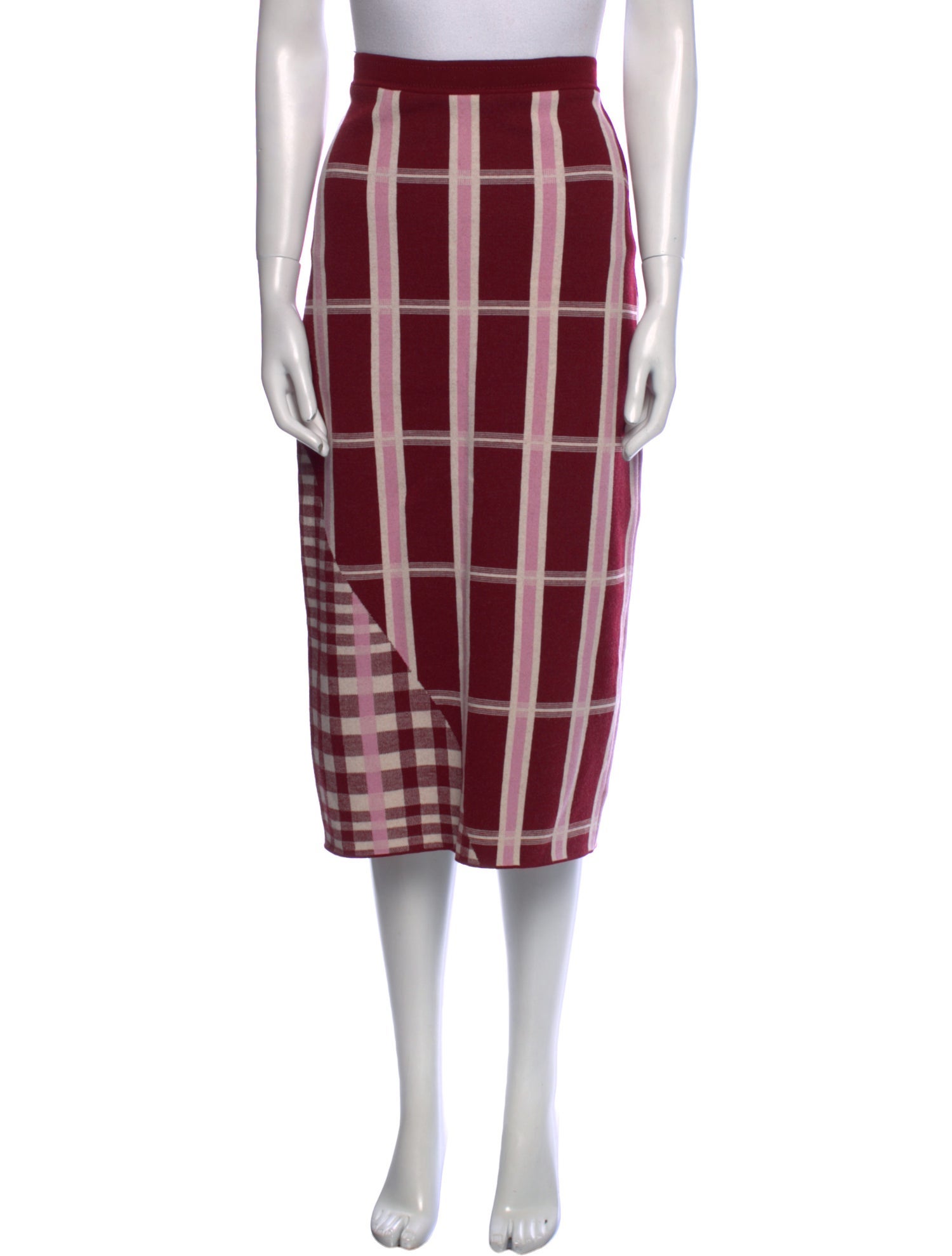 Victoria Beckham Wool Midi Length Skirt