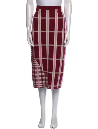 Victoria Beckham Wool Midi Length Skirt