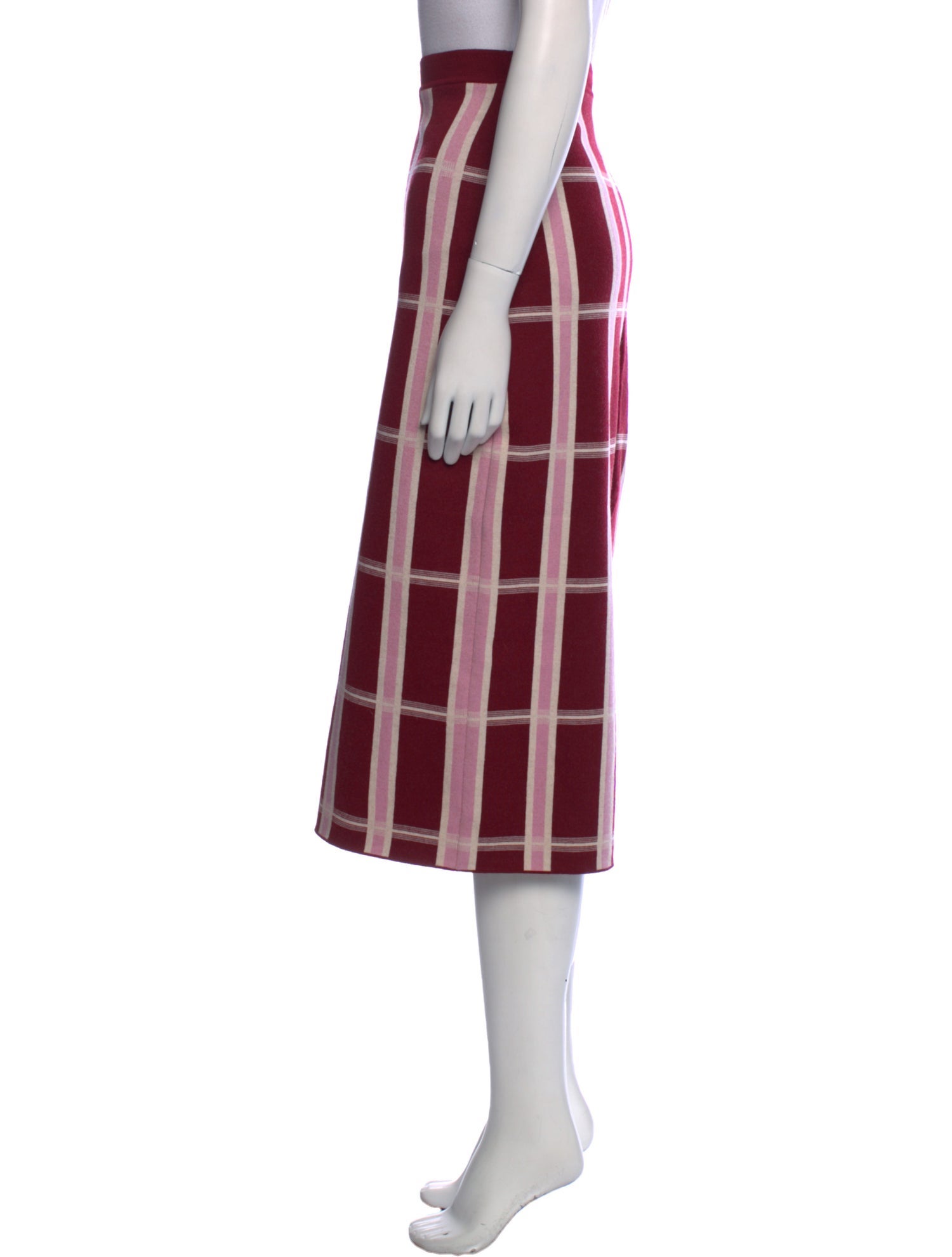 Victoria Beckham Wool Midi Length Skirt