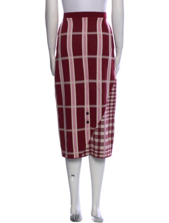 Victoria Beckham Wool Midi Length Skirt