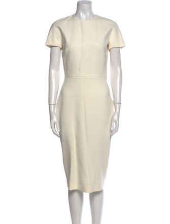Victoria Beckham Crew Neck Midi Length Dress