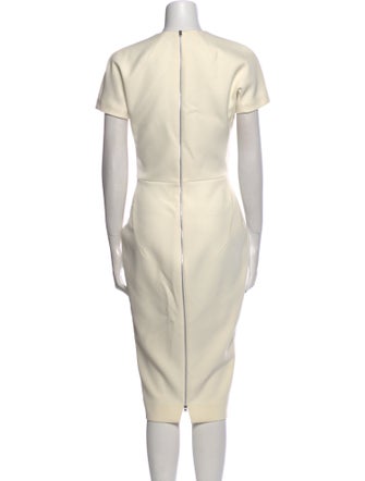 Victoria Beckham Crew Neck Midi Length Dress