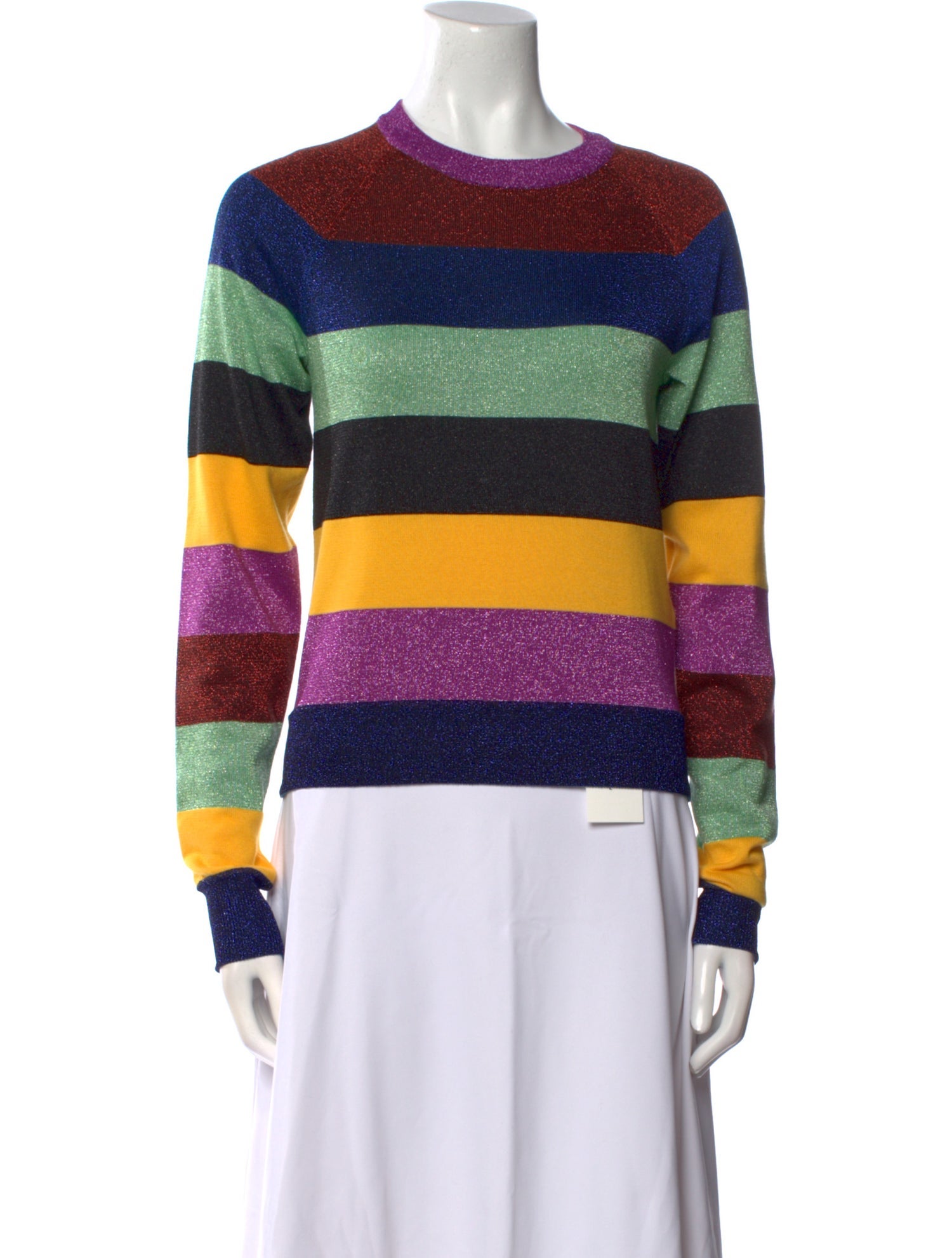 Victoria Beckham Striped Crew Neck Sweatshirt