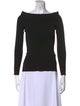 Victoria Beckham Scoop Neck Long Sleeve Top