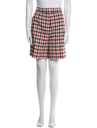Victoria Beckham Plaid Print Knee-Length Shorts