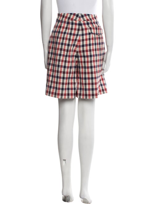 Victoria Beckham Plaid Print Knee-Length Shorts