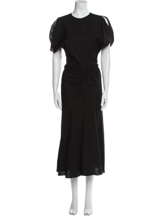 Victoria Beckham Crew Neck Long Dress