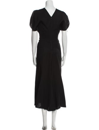 Victoria Beckham Crew Neck Long Dress