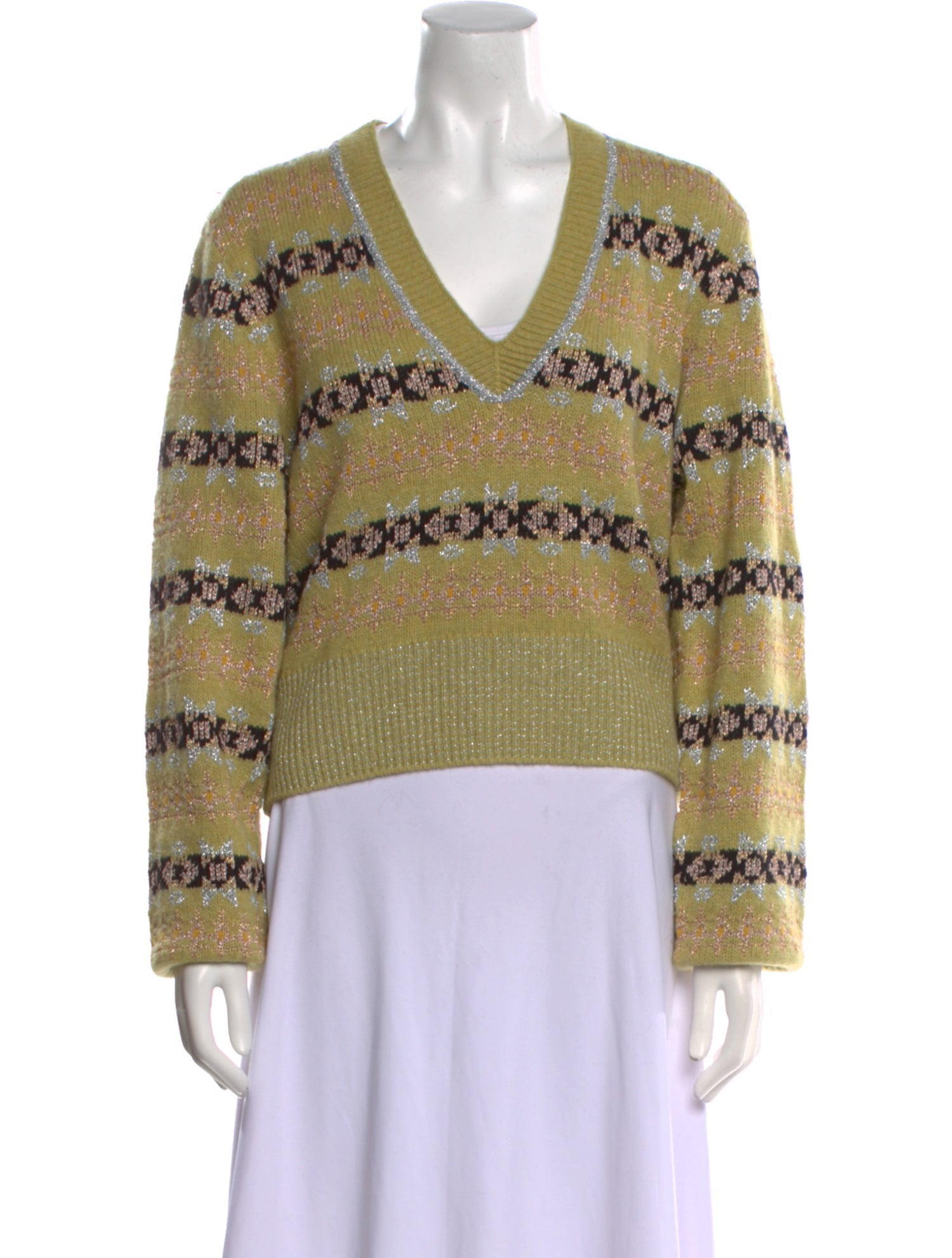 Victoria Beckham Lambswool Striped Sweater