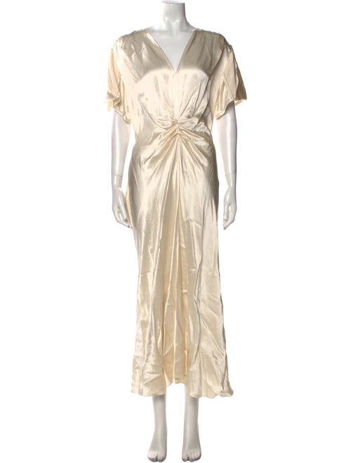 Victoria Beckham V-Neck Long Dress