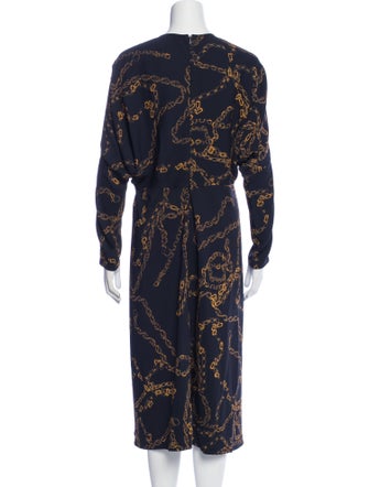 Victoria Beckham Printed Midi Length Dress