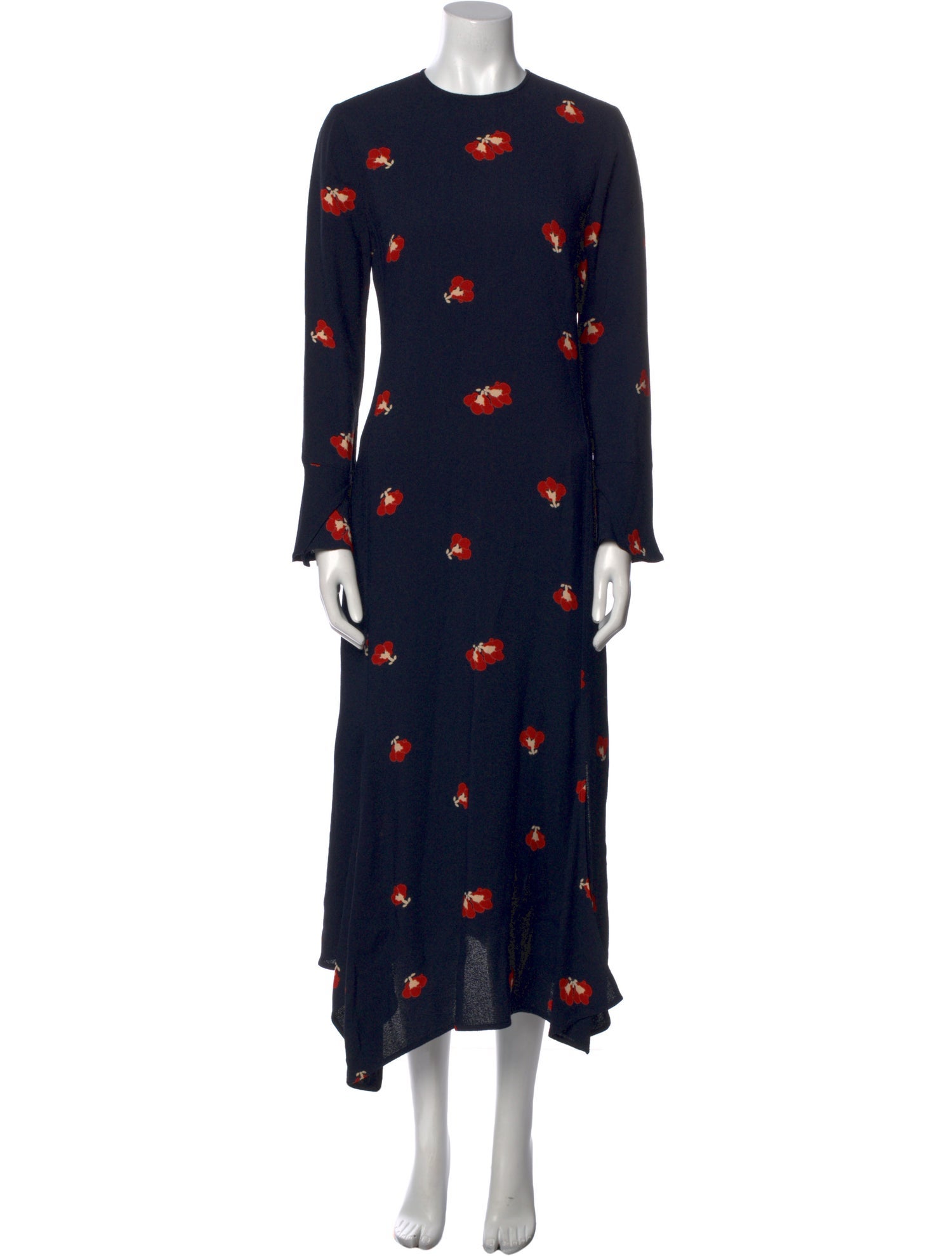 Victoria Beckham Floral Print Long Dress